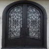 high quality product Wrought iron wine cellar doors with glass Iron Doors and windows Manufacturer