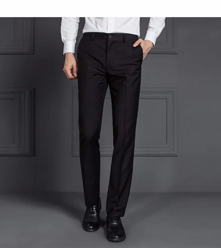 Cheap Mens Spring Autumn Fashion Business Casual Long Pants Suit Pants  Male Elastic Straight Formal Trousers Plus Big Size 2938  Joom