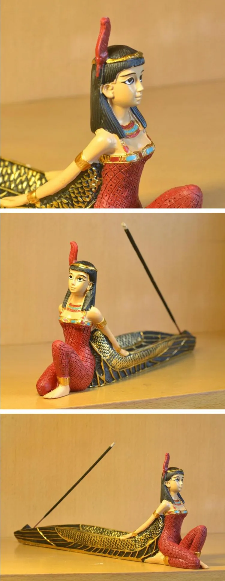 Ancient Egyptian Goddess Isis Figure Stick Incense Burner Holder Buy