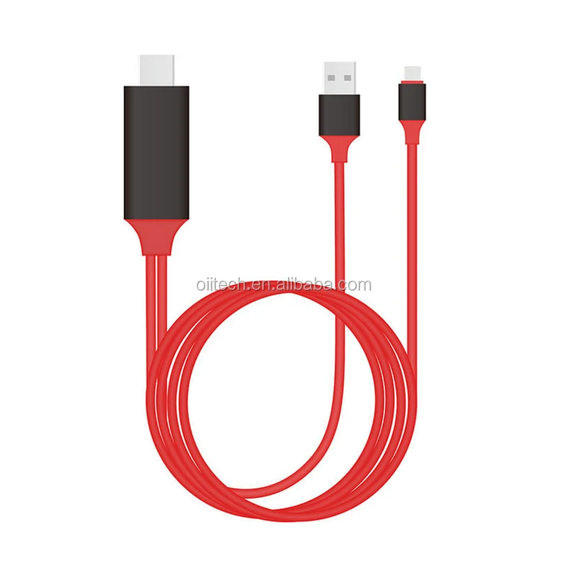 Hot selling  2m USB 3.1 Data Cable,for iphone to HD  MI cable with usb charging connect TV monitor