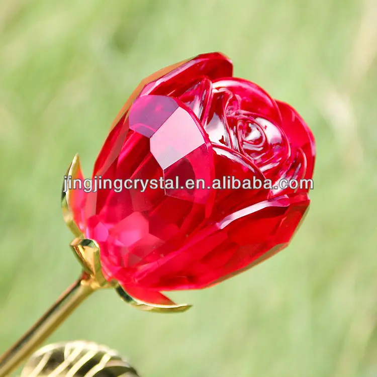 Cheap Wholesale Artificial Flowers Crystal Glass Rose Flower Buy