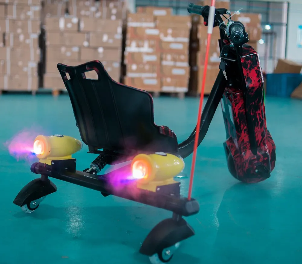Electric 3 Wheel Smart Drift Trike Scooter With Key Drifting Led Spray