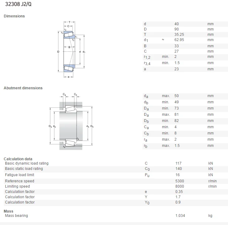 Japan Koyo Tapered Roller Bearing 32308jr Specification Buy Koyo Tapered Roller Bearings