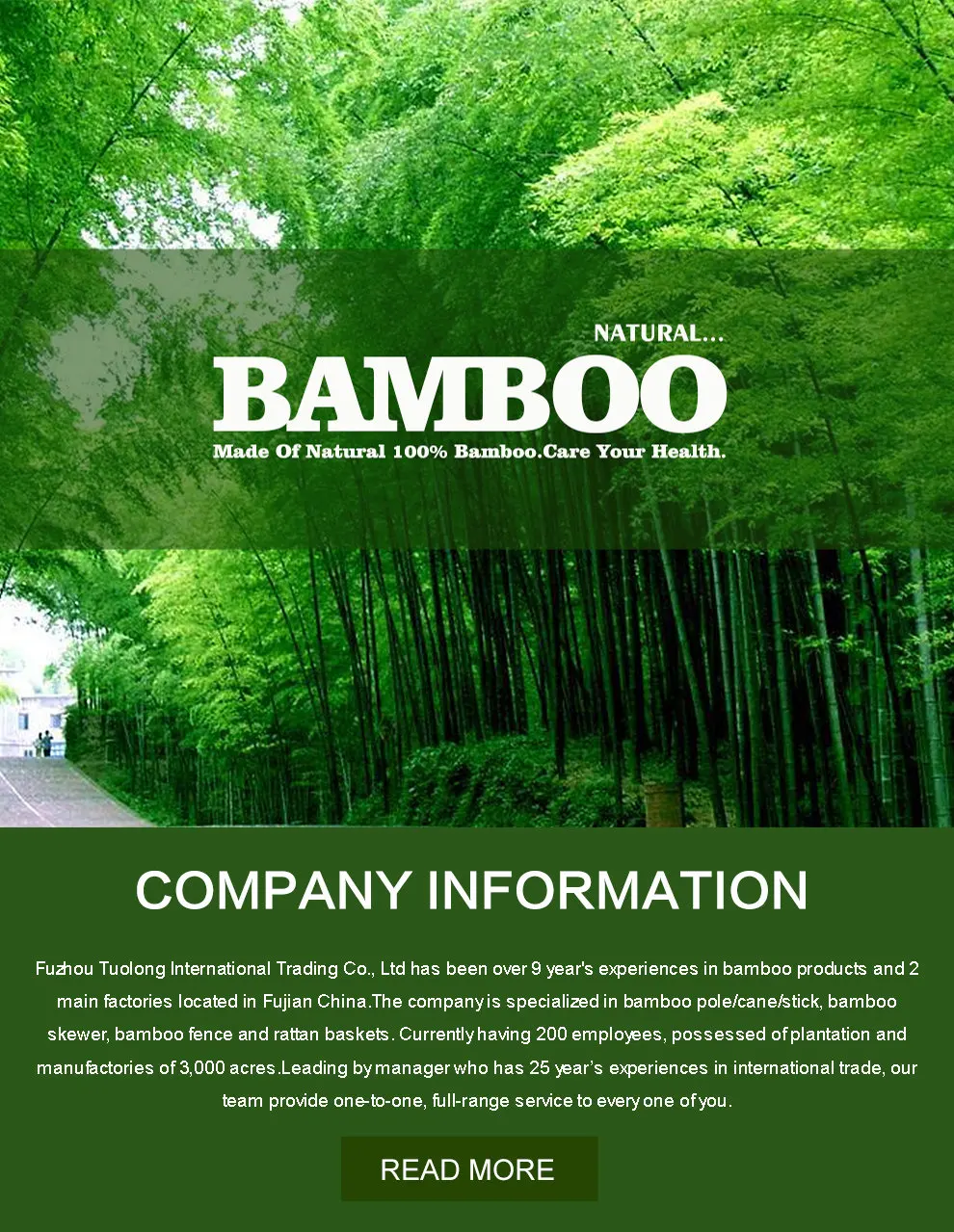 Fuzhou tuolong international trading co., ltd. solid bamboo ...