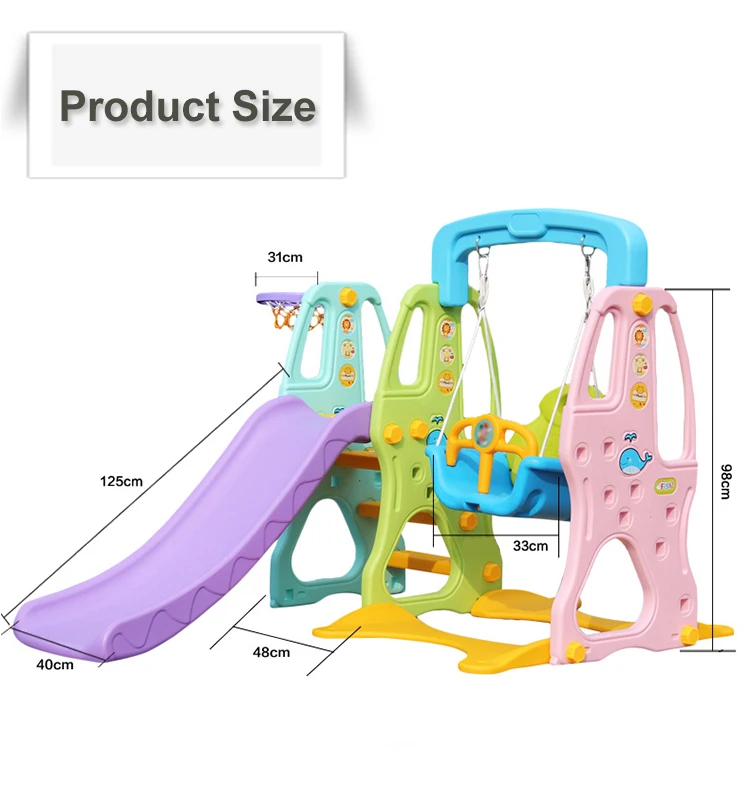 baby swing and slide set