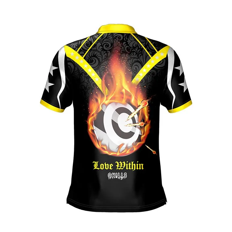 2019 Zhouka Top Sale High Quality Dart Shirt Custom Sublimation Darts