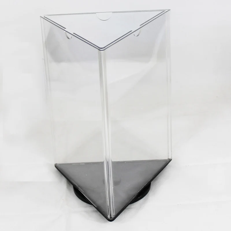 Transparent Clear Acrylic Triangle Card Holder/display Stand 3 Sides