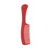 21.6 cm length Essentials Common Red color plastic round handle hair rake combs