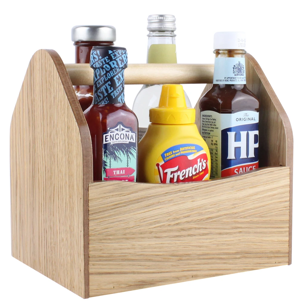 Wooden Condiment Holder/storage Crate/caddy Holder Buy Kitchen