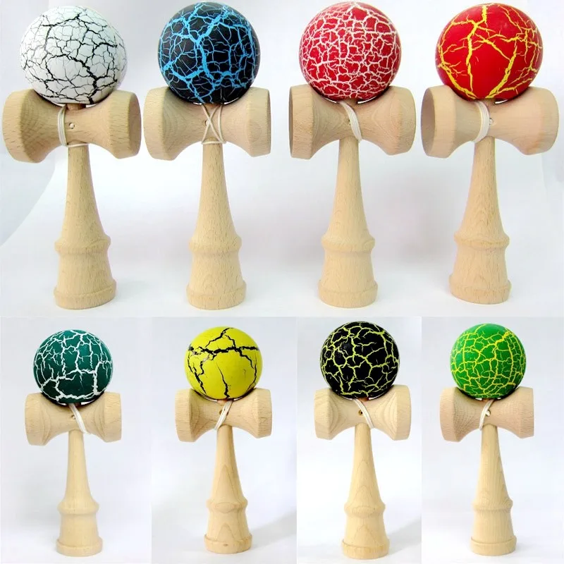 Profesional Bamboo Kendama Toys With Translucent Green Ball Buy