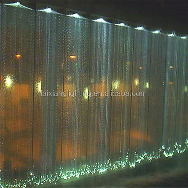 Made in China chandelier lighting decoration rgb restaurant fiber optic curtain chandelier