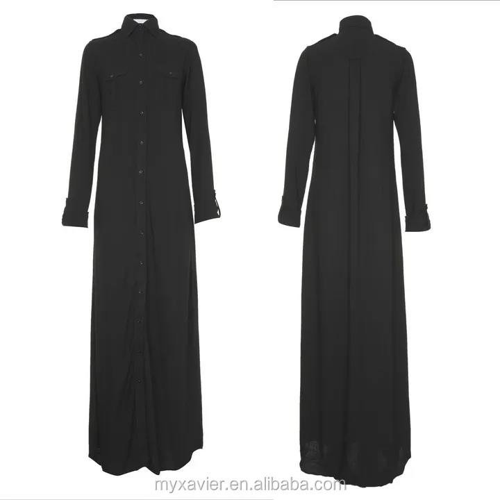 plain black abaya