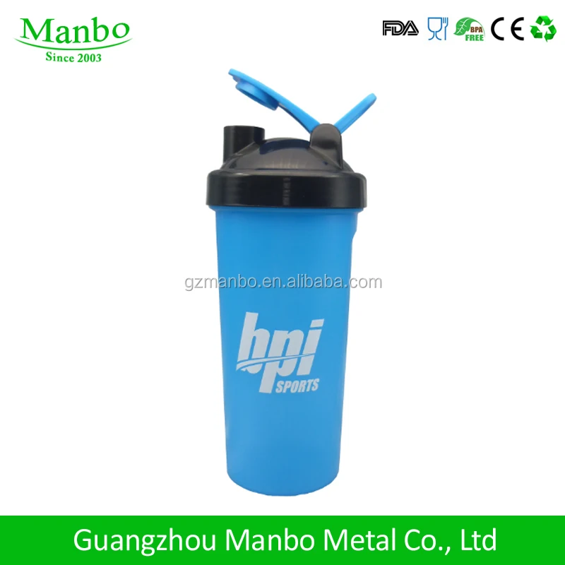 New Style BPA Free 600ml Custom Logo Gym Protein Shaker Bottle