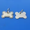 Custom Printed/Laser-engraved IDs Metal Crystal Dog Charm Tag Bone