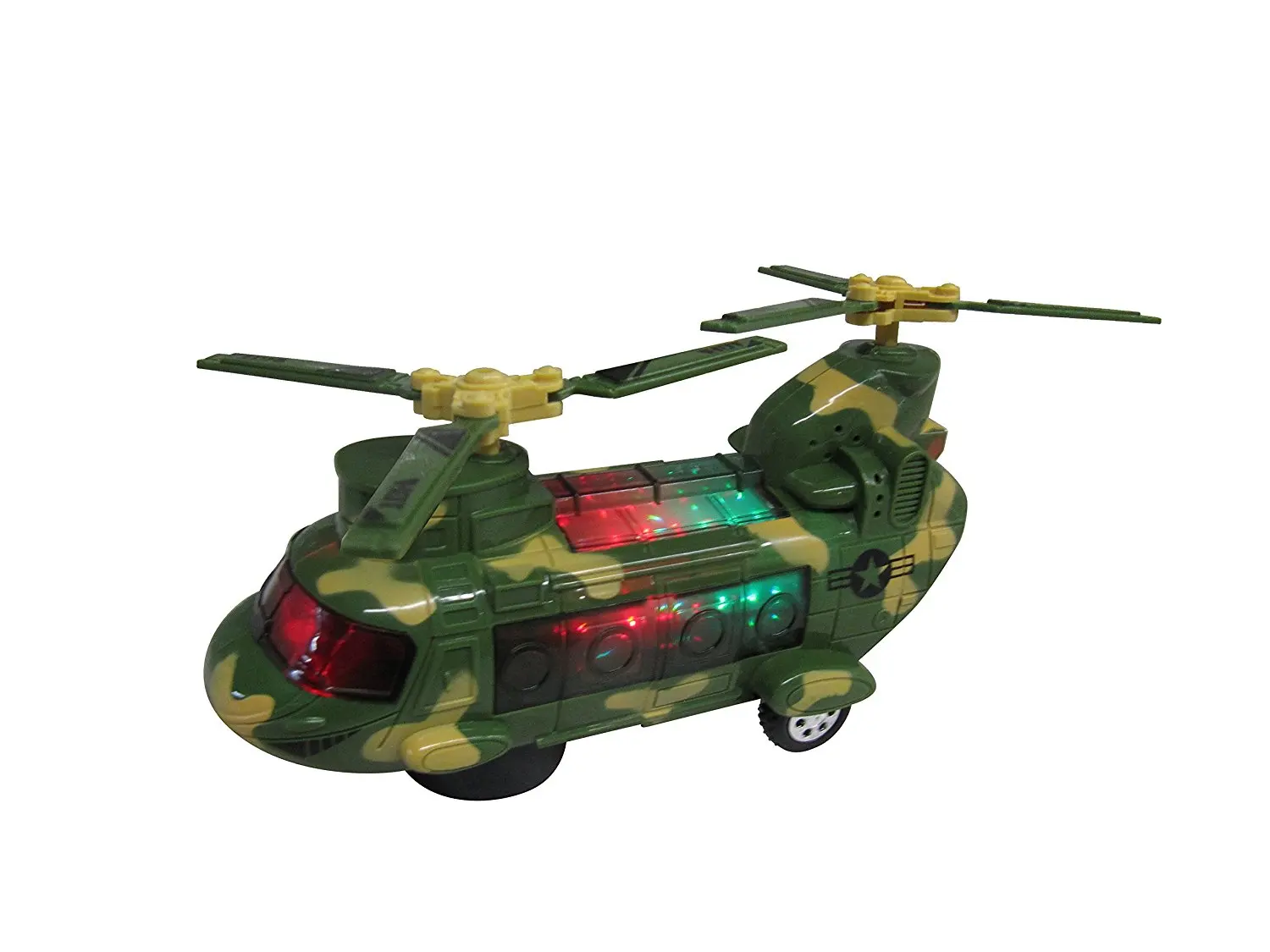 wolvol bump and go action electric military tank fighter toy with lights and sounds
