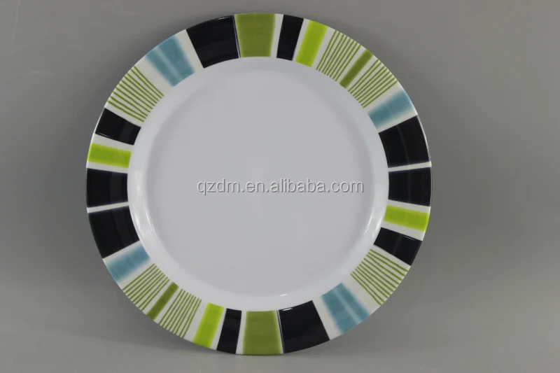 Custom Print Melamine Dinner Plate Plastice Dishes