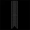 staggered outline to random dots cheer bow strip rhinestone transfer