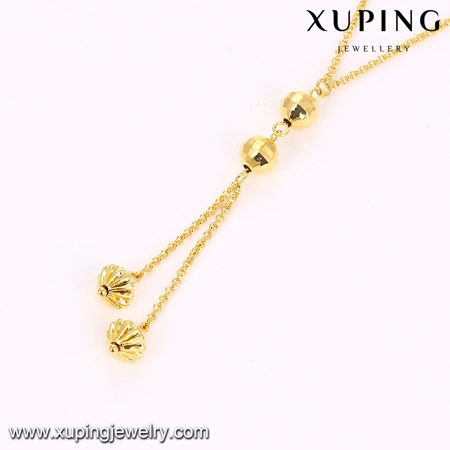 43372 Xuping 24k Gold Plated New Design Chain Beads Necklace For Women ...