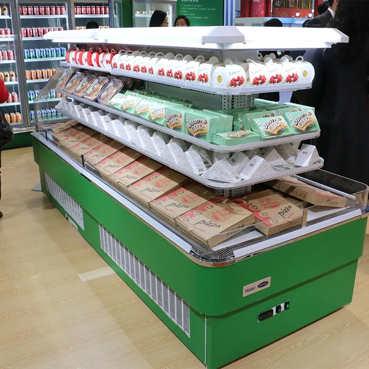 Convenience Stores Open Display Freezer Vegetable Refrigerator For