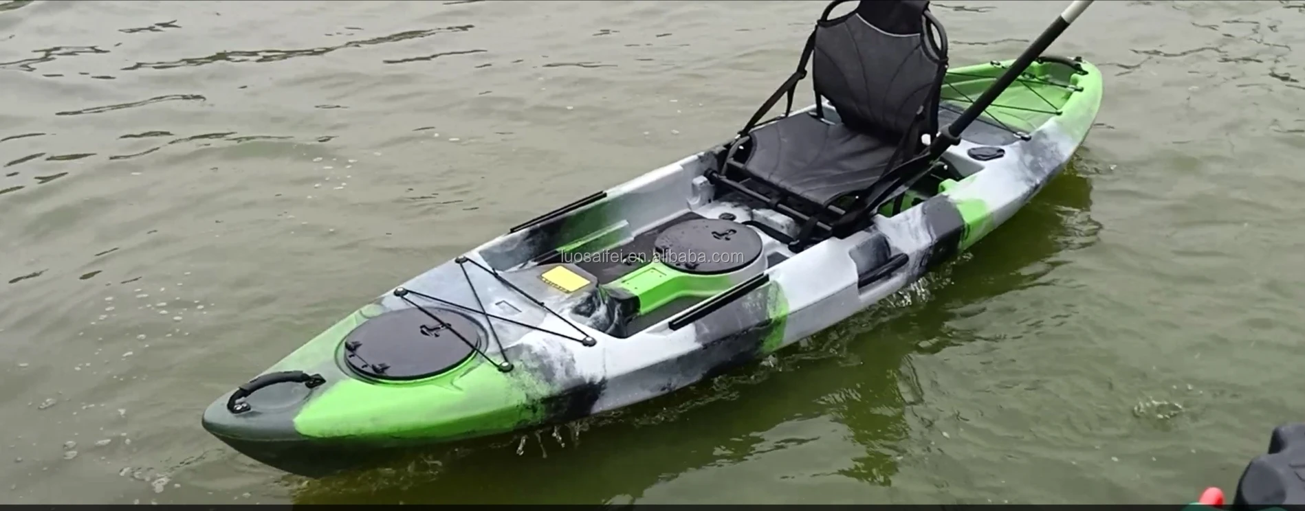 Wholesale 10ft Cheap Plastic Single Foot Pedal Kayak Sea Fishing Canoe