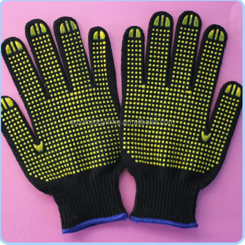black cotton work gloves