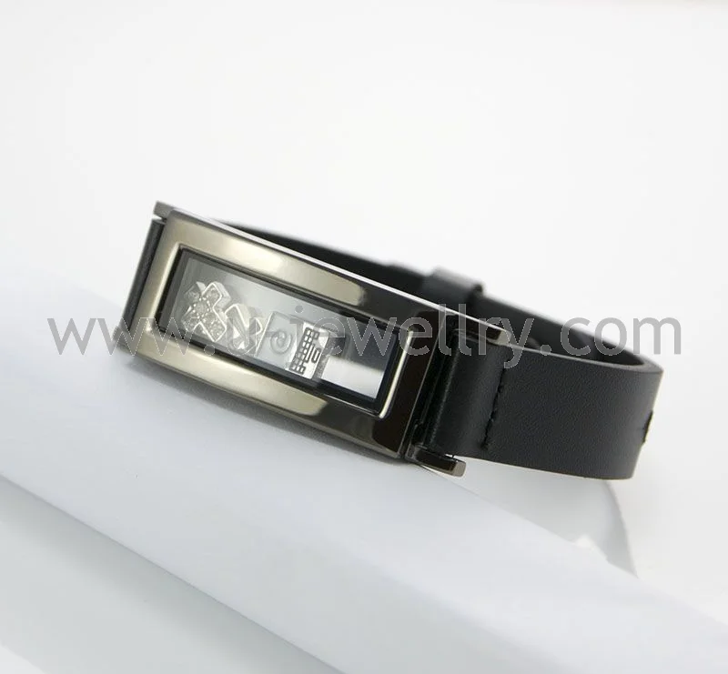 High Quality Locket Leather Bracelet Mens Lb0027 High Quality Locket Leather Bracelet Mens Lb0027