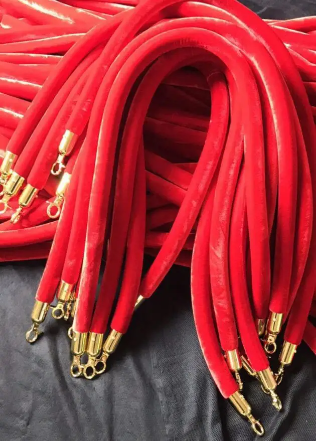 Crowd Control Stanchion 5' Red Velvet Rope New Design Velvet Ropes
