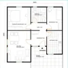 70 square meters with 2 bedrooms prefabricated home plan