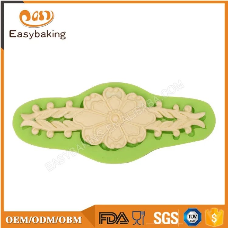 ES-5014 Elegant damask design silicone fondant tools cake decoration mold
