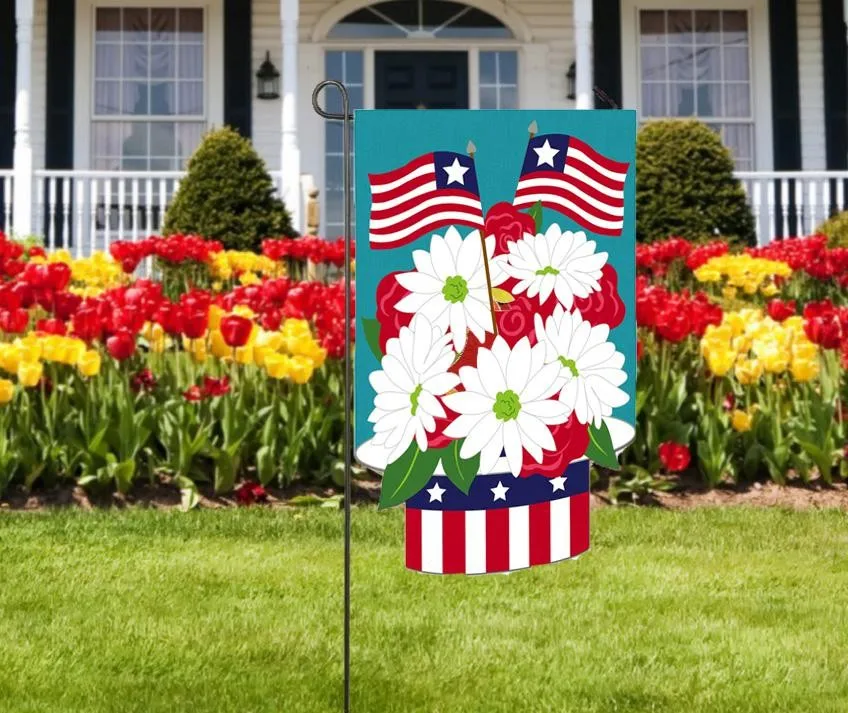 Colorful custom garden flag