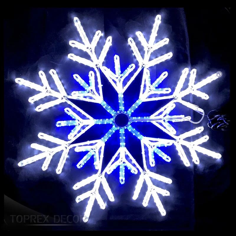 IP65 waterproof LED rope lights decoration snowflake motif light christmas