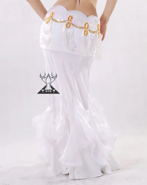 Gold - Satin Skirt Full Circle Long Swing Belly Dance Costumes