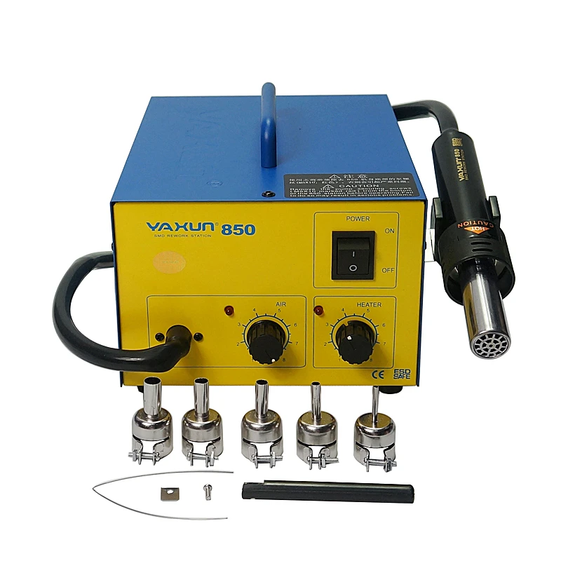 YAXUN YX-850 Hot air gun Soldering station Hot air desoldering station 220V 110V