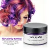 Mofajang 7 colors Disposable hair Color Wax Dye one-time molding paste Sliver Grandma Green Hair Dye Wax Mud Cream