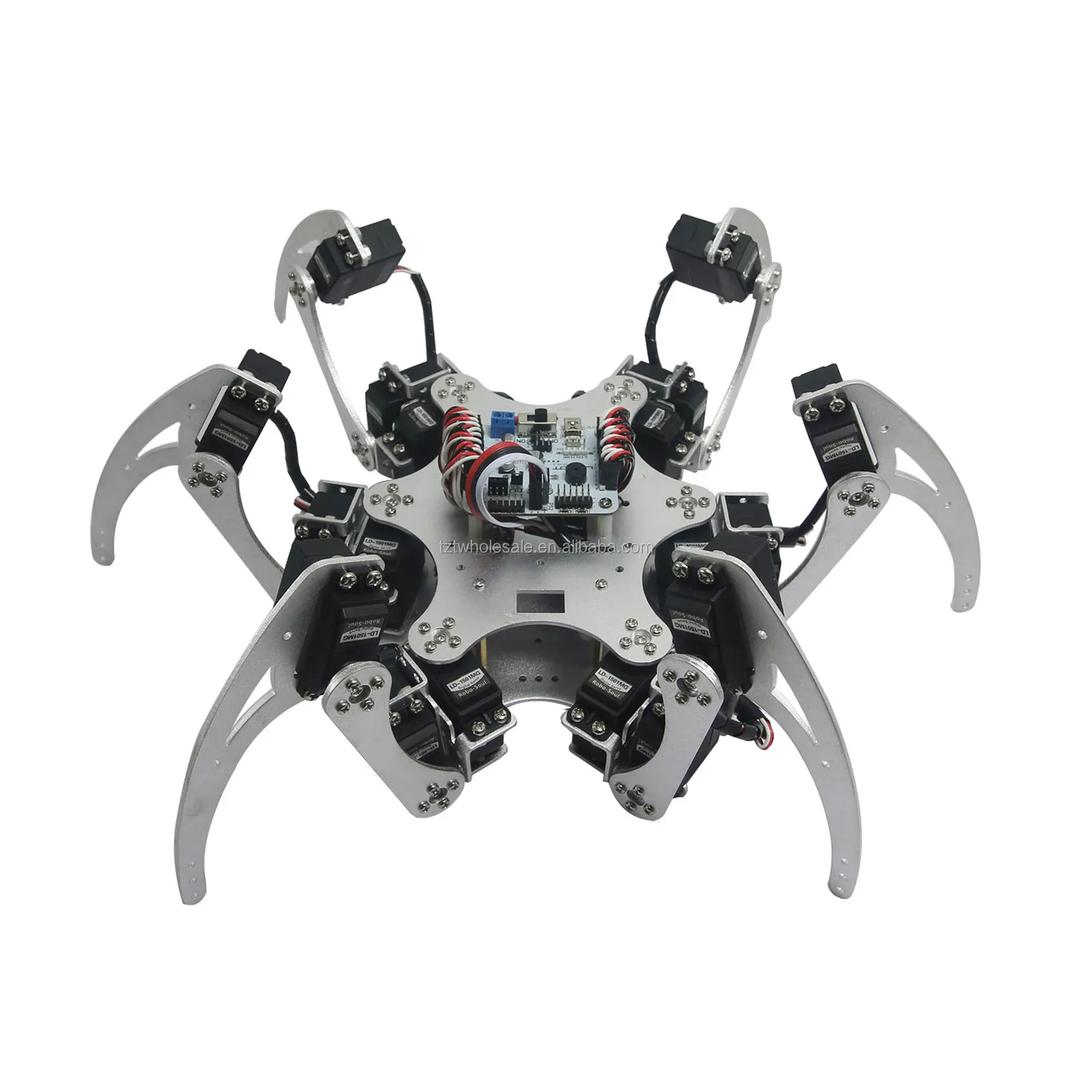 18DOF Aluminium Hexapod Spider Six 3DOF Legs Robot Frame Kit Fully New 