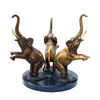 coffee table 3 elephants brass elephant table base