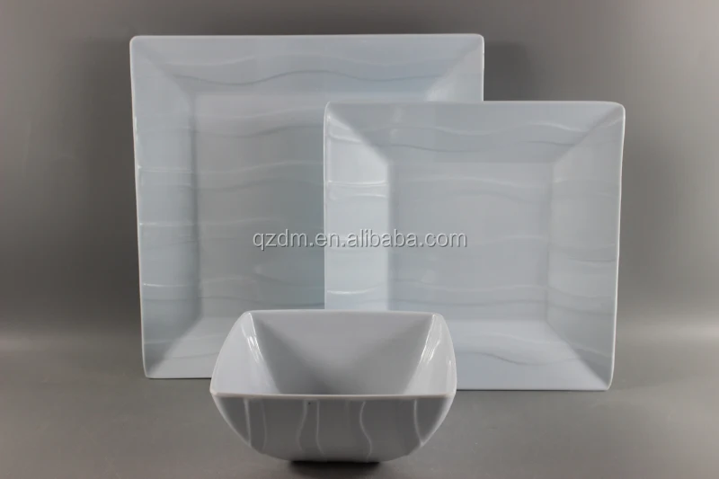 White Mealmine Square Plate Plasict wave plate