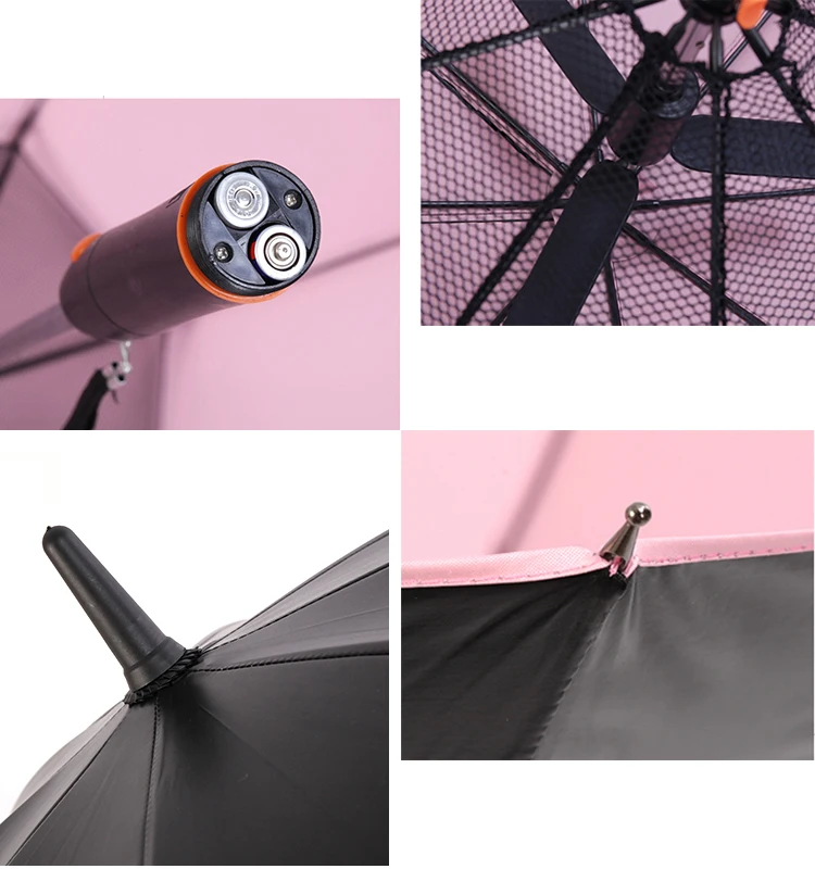 户外太阳能动力伞与风扇和水