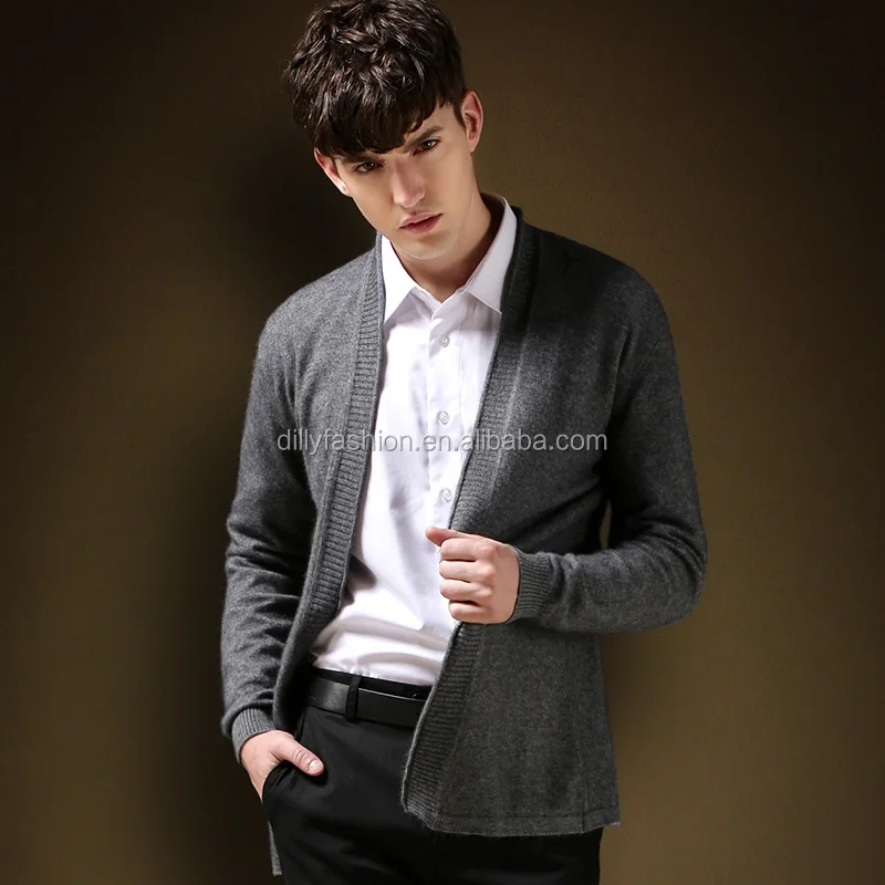 buttonless cardigan mens