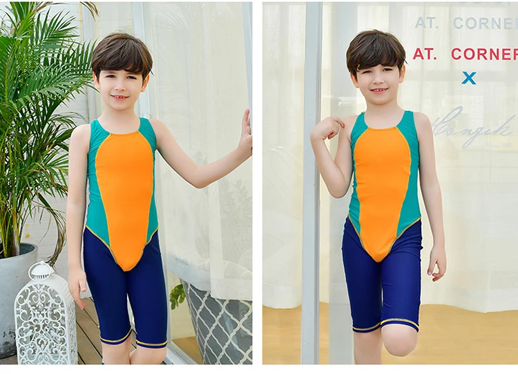 Cool Baby Boy Sleeveless One Piece Competitive Swimwear Swimsuit Jammer
