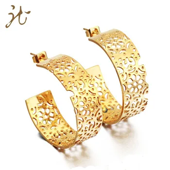 New 2018 Indian 22k Gold Hoop Earring Design For Women High New 2018 Indian 22k Gold Hoop Earring Design For Women
