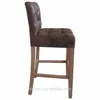 Back Design High Industrial Unique Vintage kitchen Counter Bar Stools With Buckle