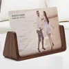 Top Sale European Market 4*6" Durable Acrylic Base Wooden Frame U Shape Walnut Photo Frame
