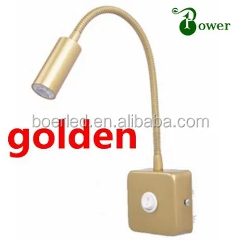 GOLDEN 2W LED HOTEL WALL READING LAMP