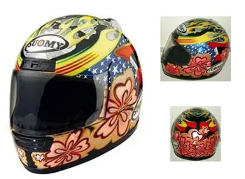 Le voilà enfin !!!! LE SUOMY SR-GP utilisé par Andrea Dovizioso bientôt disponible ! Suomy-Helmet-Explorer-Gold-HAWAIIAN-Flower.jpg_350x350