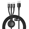 Baseus Star Ring Series 4 in1 Wireless Charger Fast Charging USB Data Cable For+M+L+T+iW 1.2m mobile phone accessories