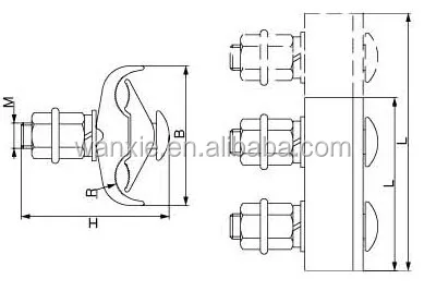 JBY of energy-saving torque t bolt clamps