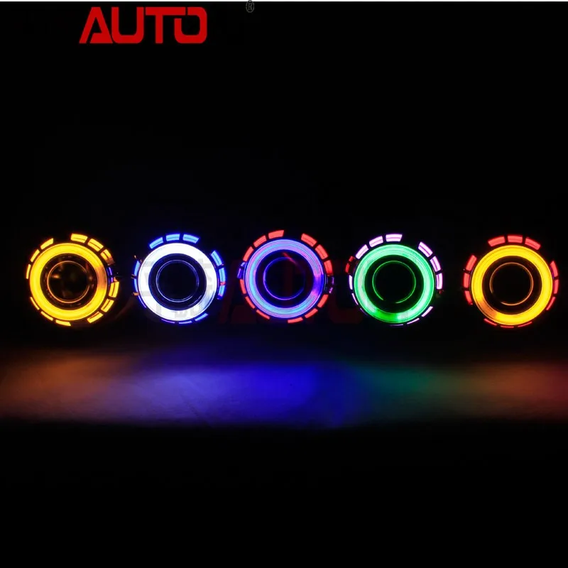 Autoki Dual Angel Eyes Hid Bixenon Hid Projector Lens Light Angel Eyes
