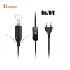 1.8M EU Plug Lamp Power Cord with Switch Lamp Switch Braided Wire VDE Certified 304 Switch AC 250V Fabric Cable