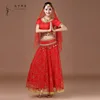 Hot Indian Bollywood Belly Dance Costume Set Sari Bellydance Skirt Suit Women
